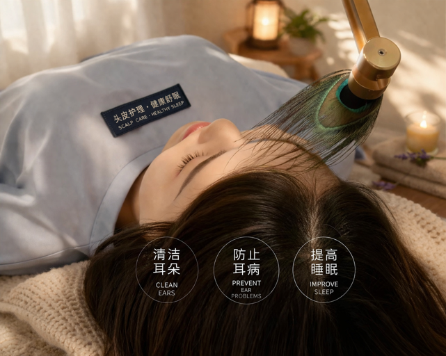 中国古法采耳示意图｜Ancient Chinese ear picking illustration