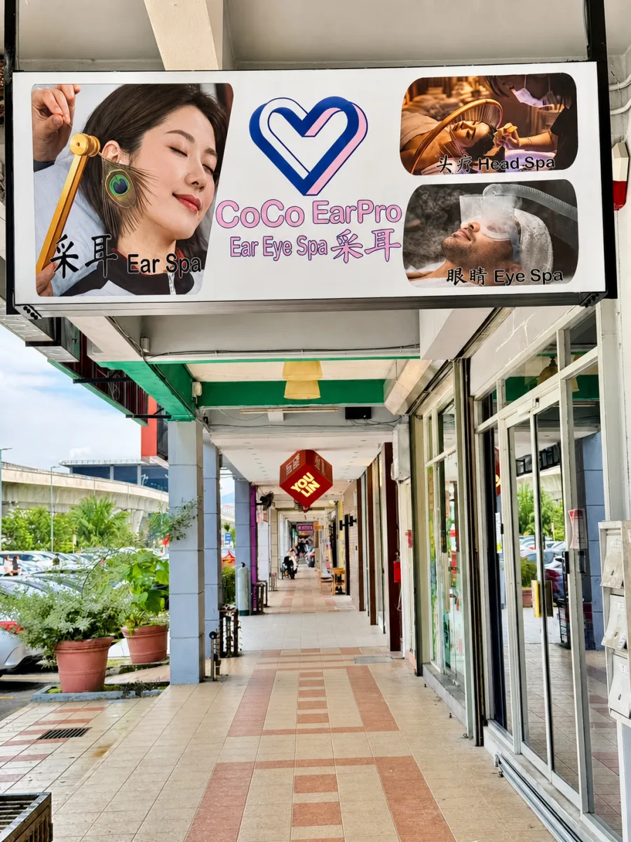 CoCo EarPro Kepong wellness spa facade near Kepong Baru MRT, Kuala Lumpur